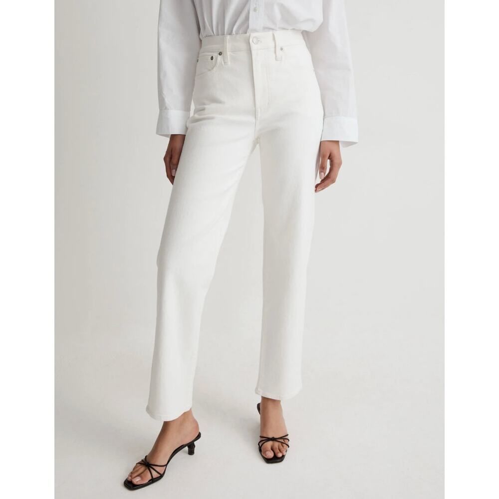 Madewell The Perfect Vintage Jean High Waist Straight Leg White Size 32